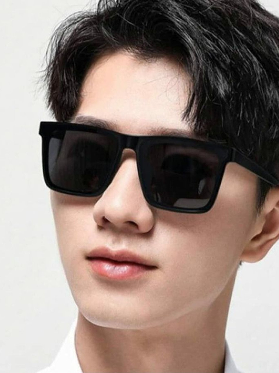 SPADEACES Men Rectangle Sunglasses with UV Protected Lens S BLACK PATHAN