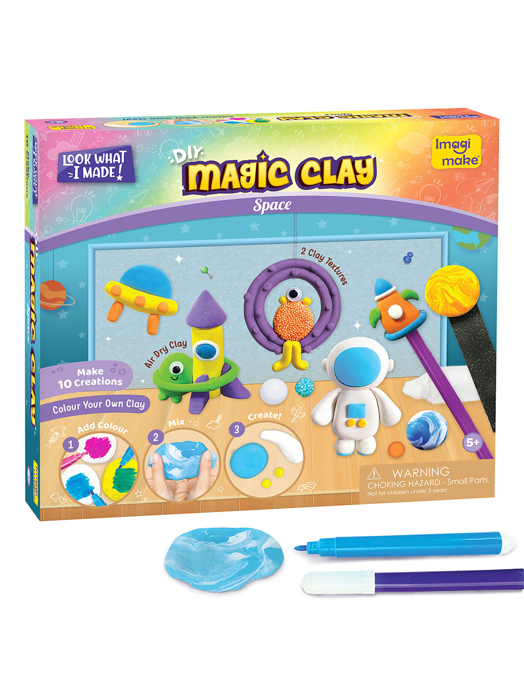 Imagimake Kids 25 Pcs Coloring & Clay Activity Kit