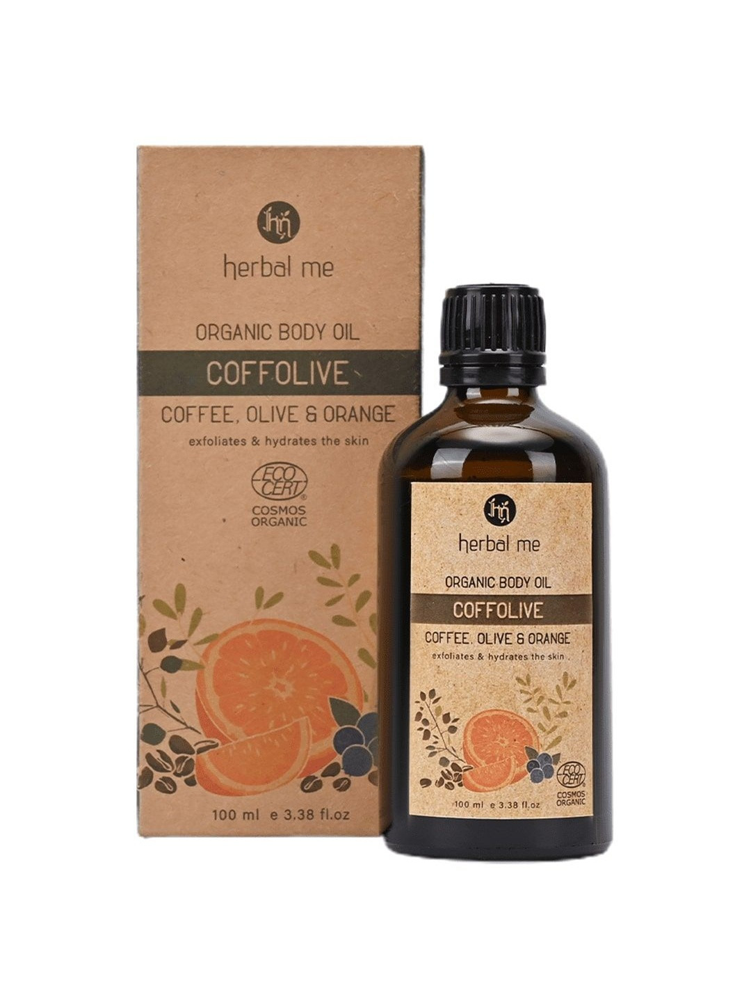 HERBAL ME Unisex Coffolive Exfoliation & Hydration Ecocert Organic Body Oil - 100 ml