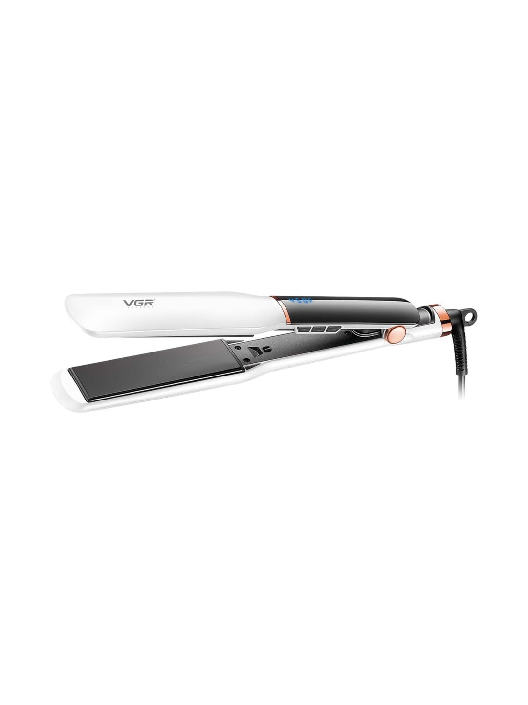VGR V-519s Professional Hair Straightener - 38mm Ceramic Coating Plates - White