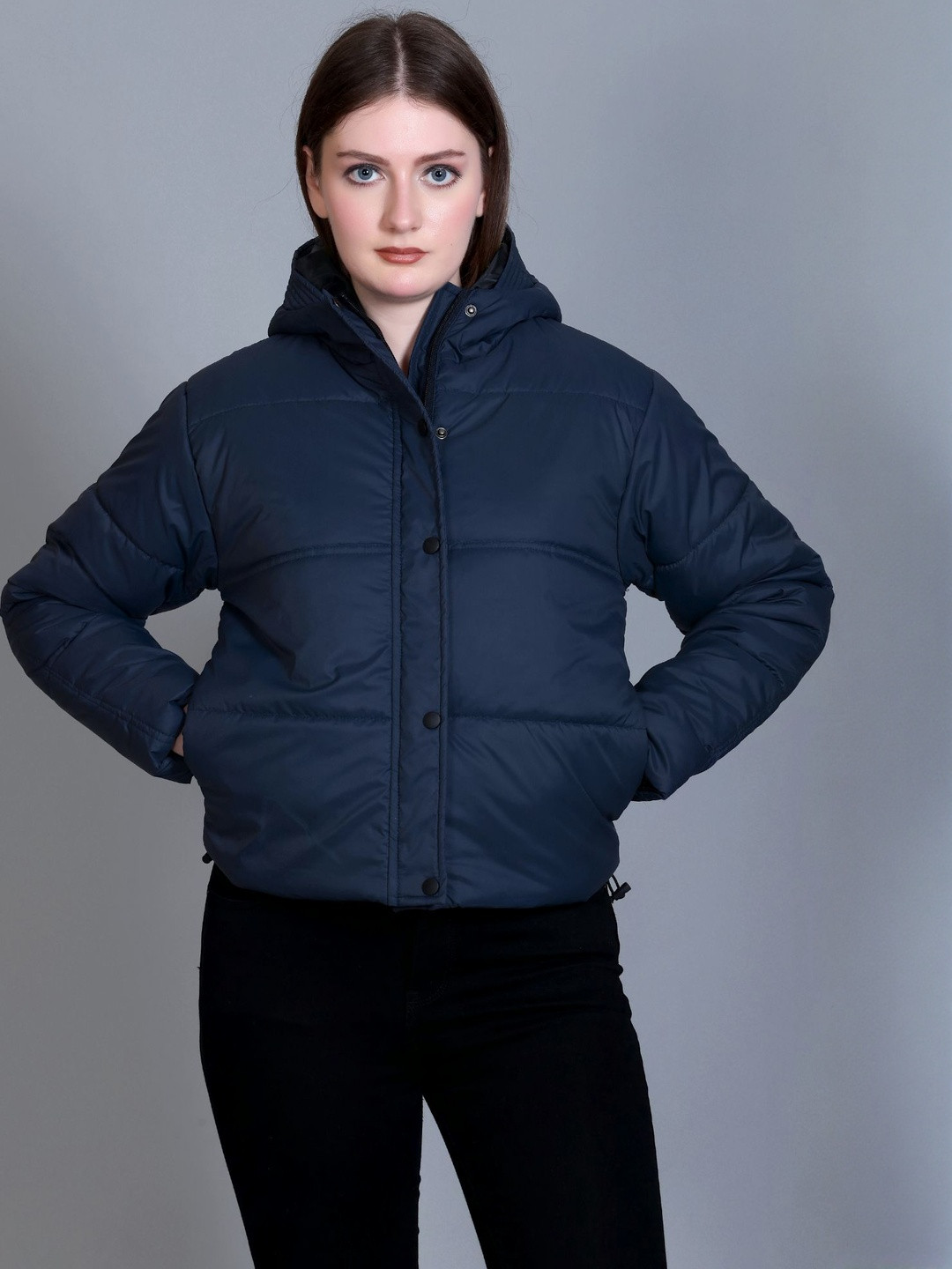 SANE ORIGINALS Women Hooded Solid Lightweight Puffer Jacket
