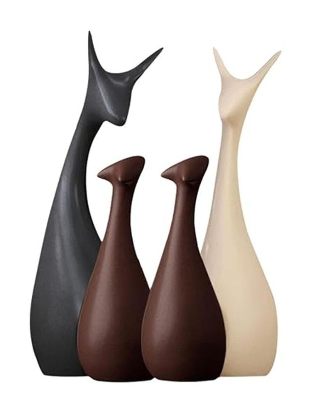 THE SACRED GIFTS Set of 4 Lucky Deer Family Set Showpieces