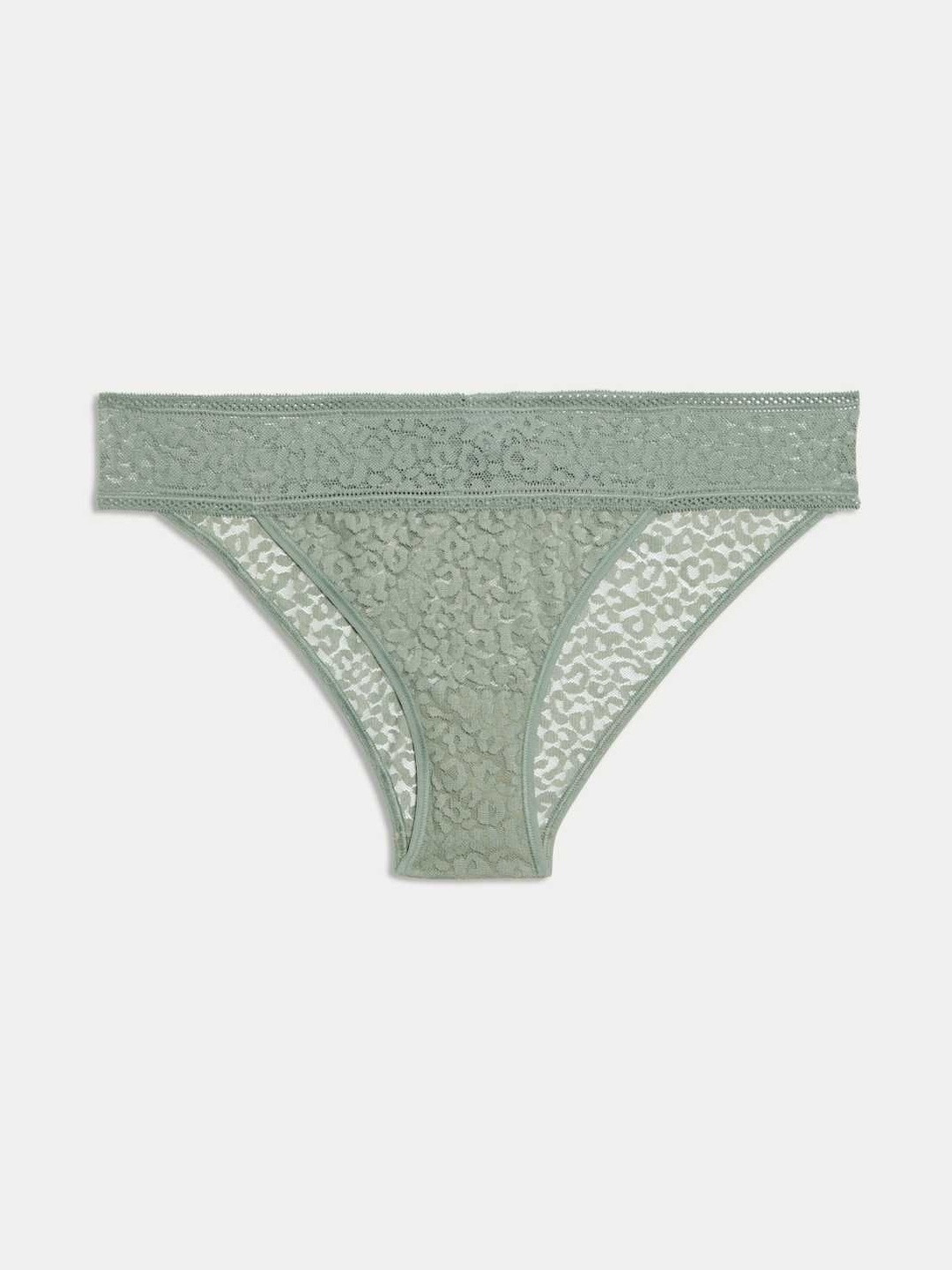 Marks & Spencer Women Animal Lace Brazilian Knickers Briefs