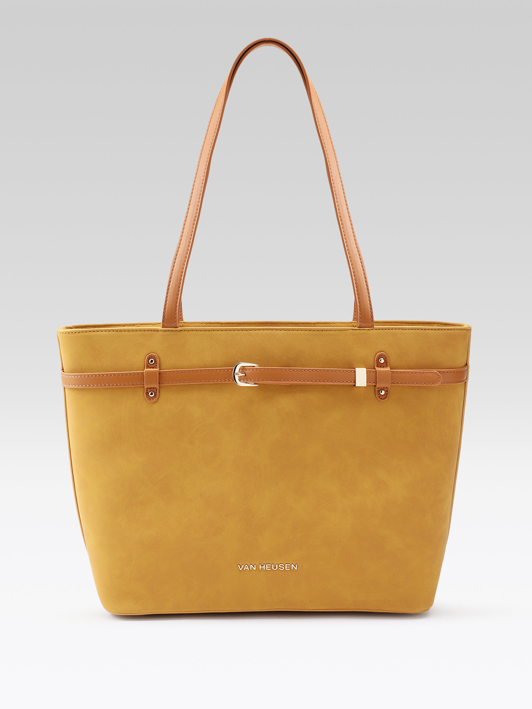 Van Heusen Structured Shoulder Bag With Suede Finish