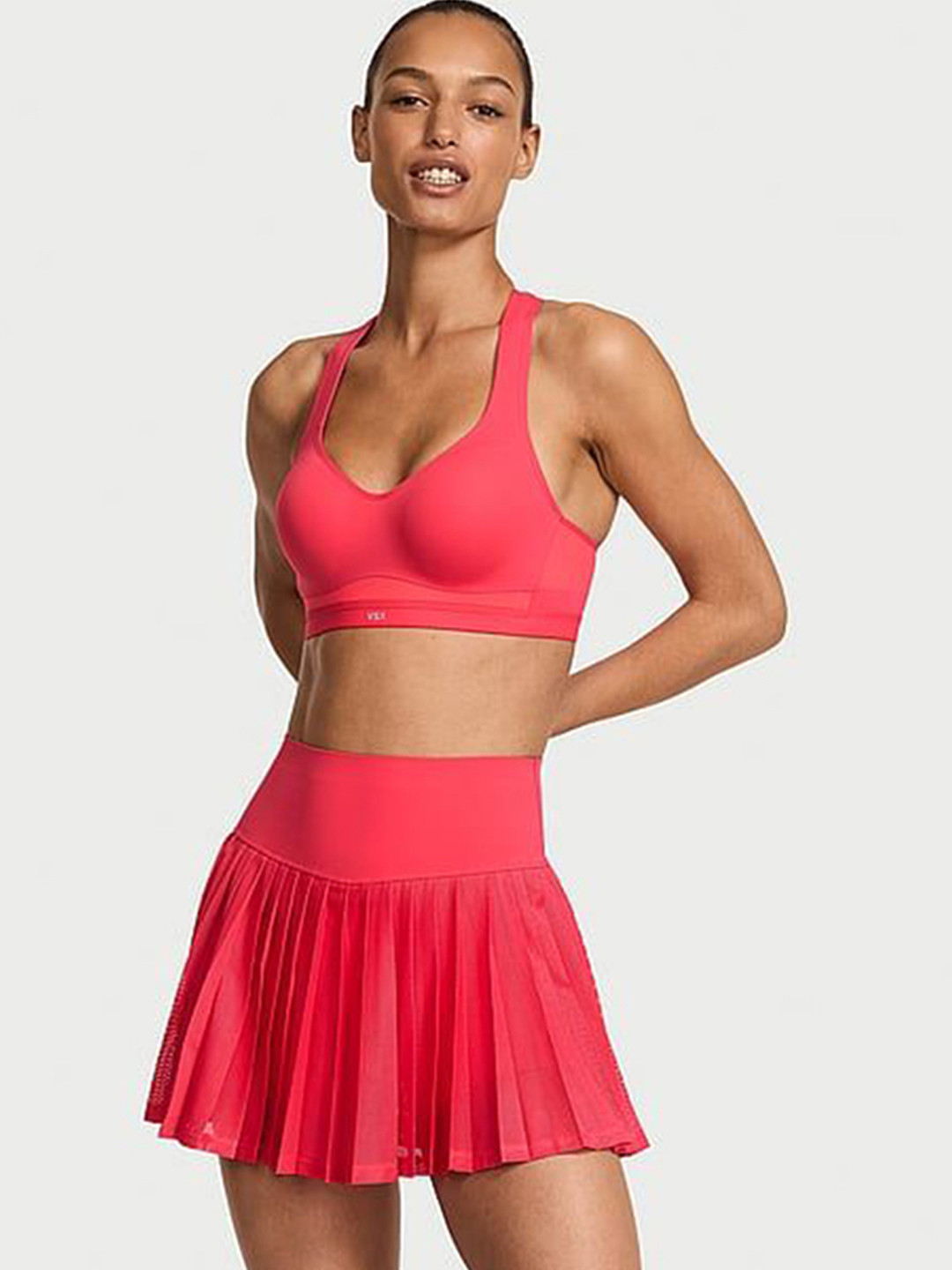 Victoria's Secret Women VSX Elevate Mesh Tennis Flared Mini Skirts