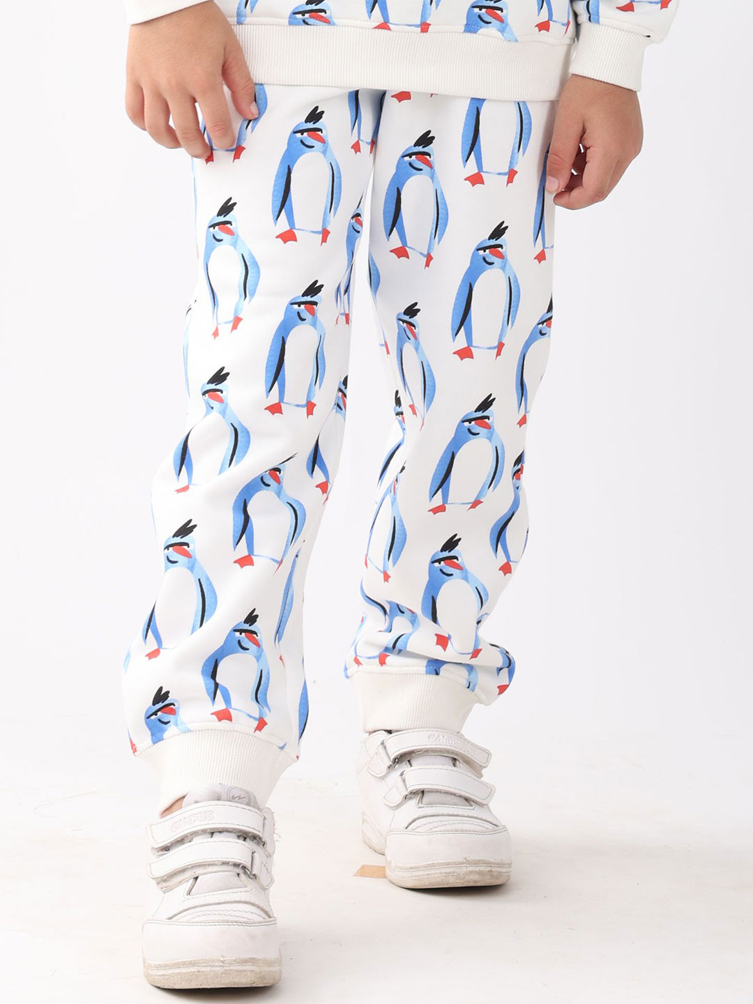 Anthrilo Boys Penguin Printed Fleece Joggers