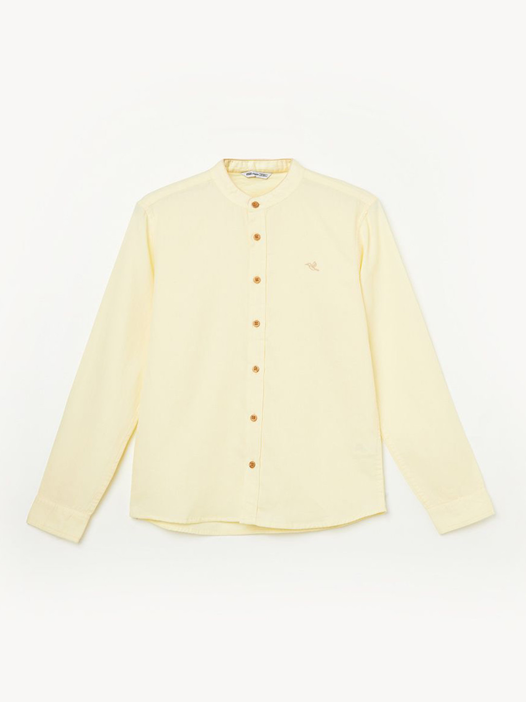 Fame Forever by Lifestyle Boys Yellow Solid Cotton Shirt