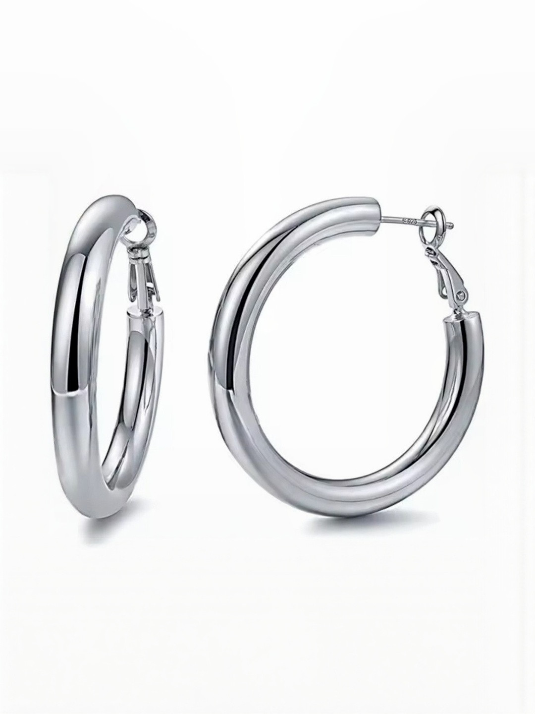 Floky Stainless Steel Circular Shaped Hoop Earrings
