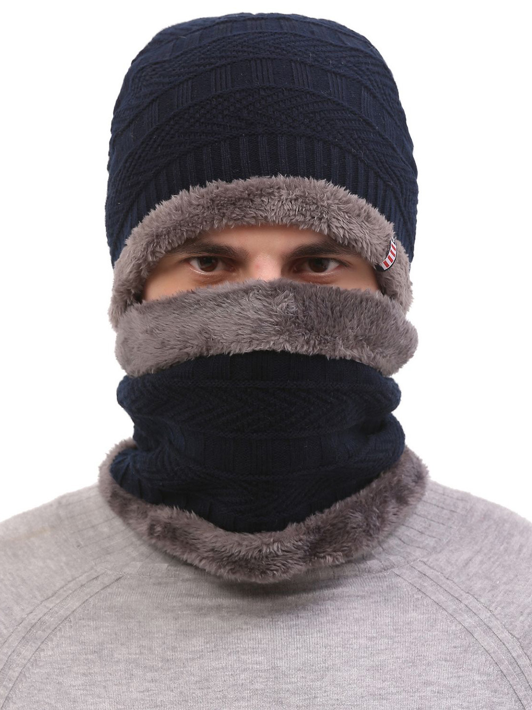 Moda Rapido unisex Cap And Neck Warmer Set