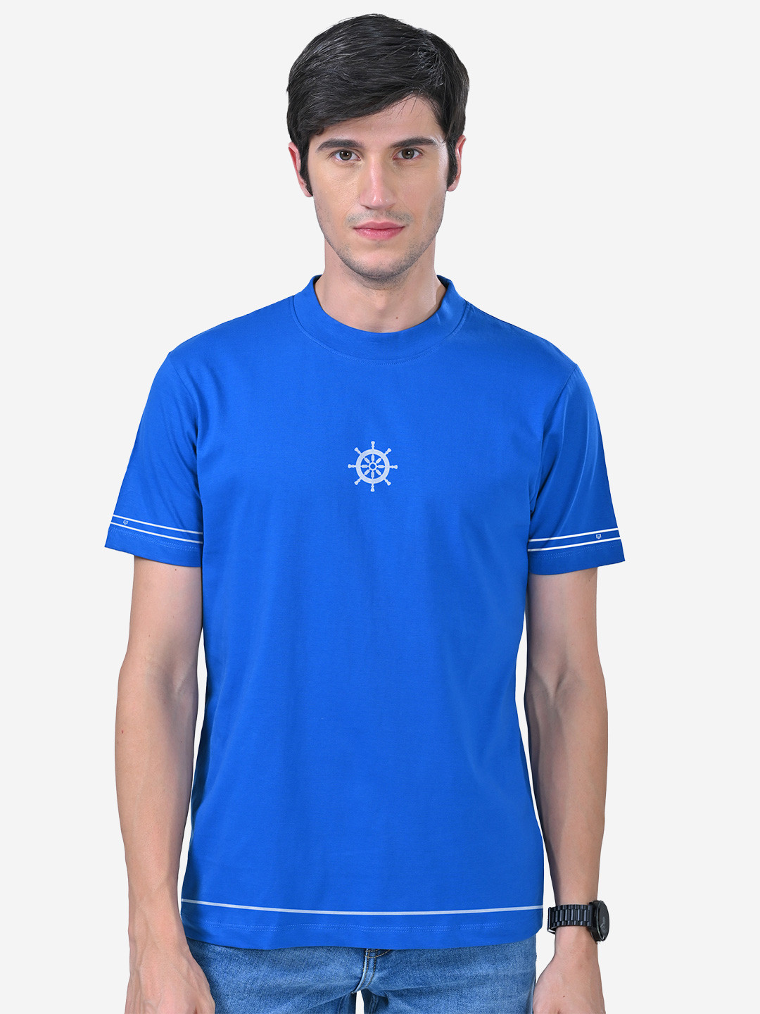 DEPLOYED Graphic Printed Round Neck Luxesoft Cotton T-shirt