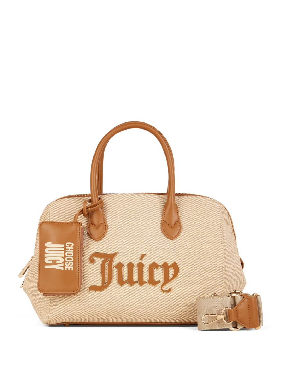 Juicy Couture Trinity Talk Women Solid Bowling Zip Detail Handheld Bag