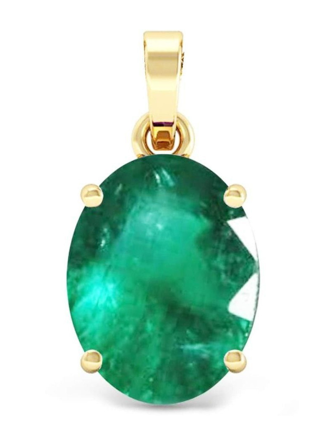 RAVIOUR LIFESTYLE  Unisex Original Panchdhatu Emerald Panna 6.25 Kt Gold Plated