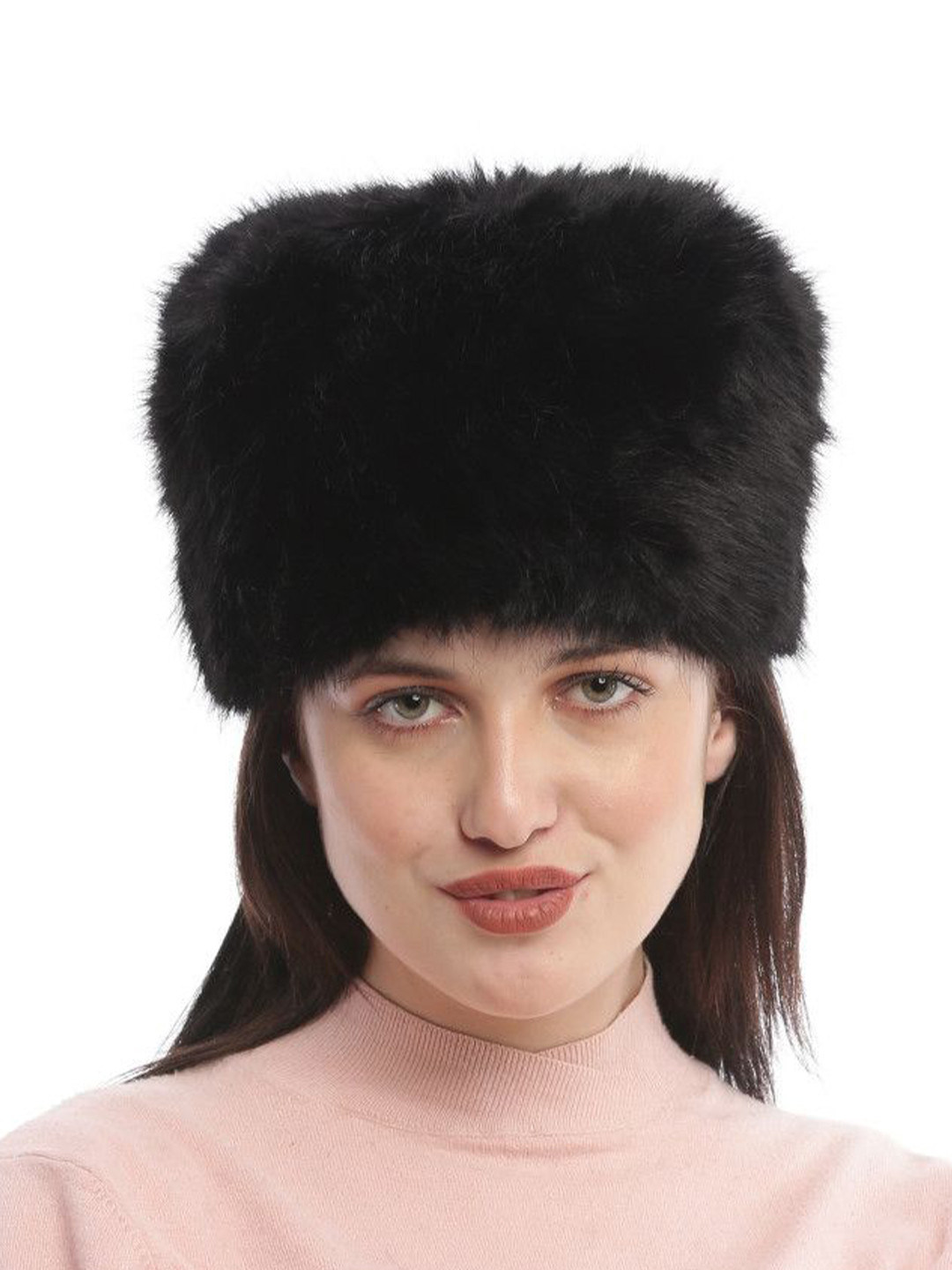 Moda Rapido Women Black Woolen Russian Cap