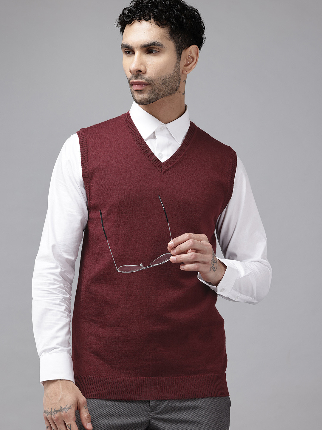 Van Heusen V-Neck Sleeveless Formal Sweater Vest