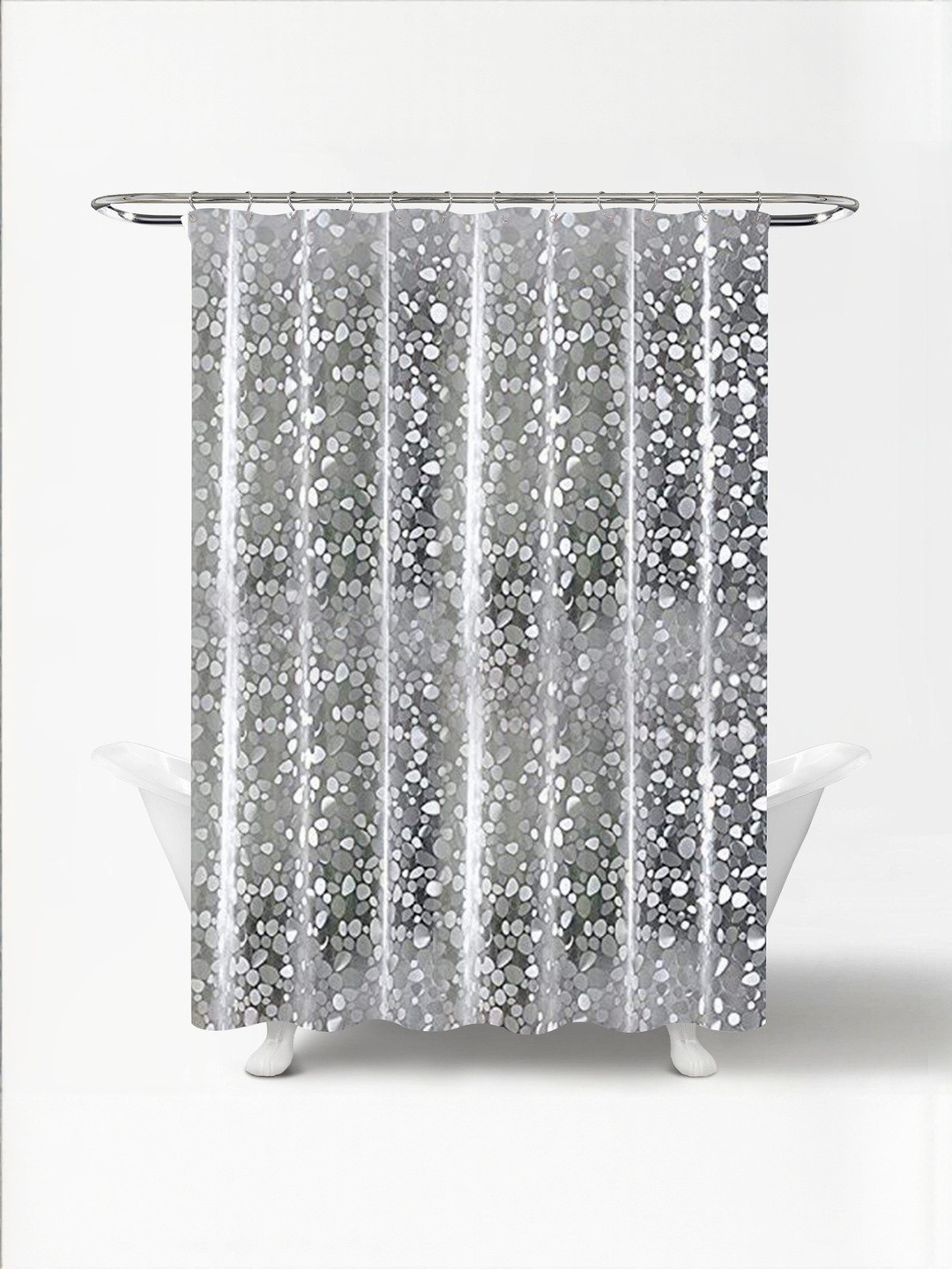 HOME ARK Abstract Print Transparent Window Curtains