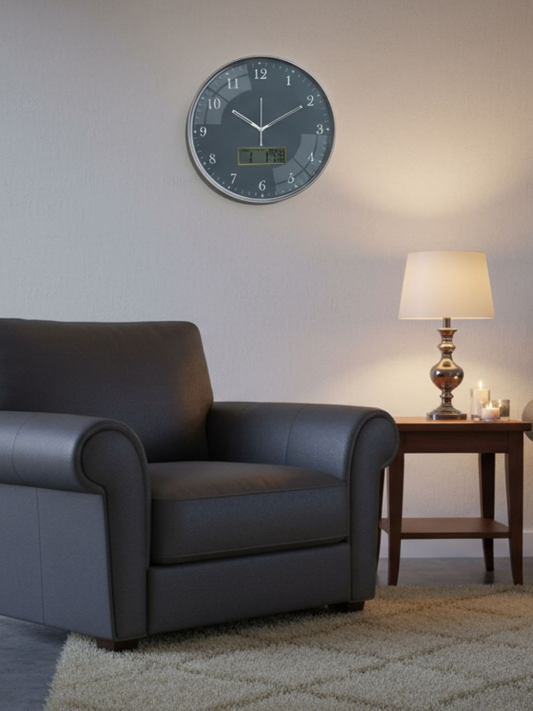 RANDOM Sweep Silent Digital Temperature LCD Display Dual Time Clock