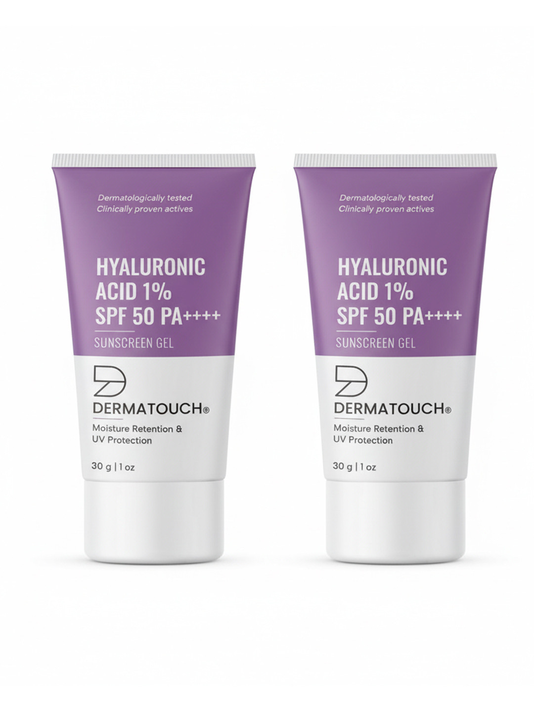 Dermatouch Set Of 2 Hyaluronic Acid 1% SPF 50 PA++++ Sunscreen - 30 g Each