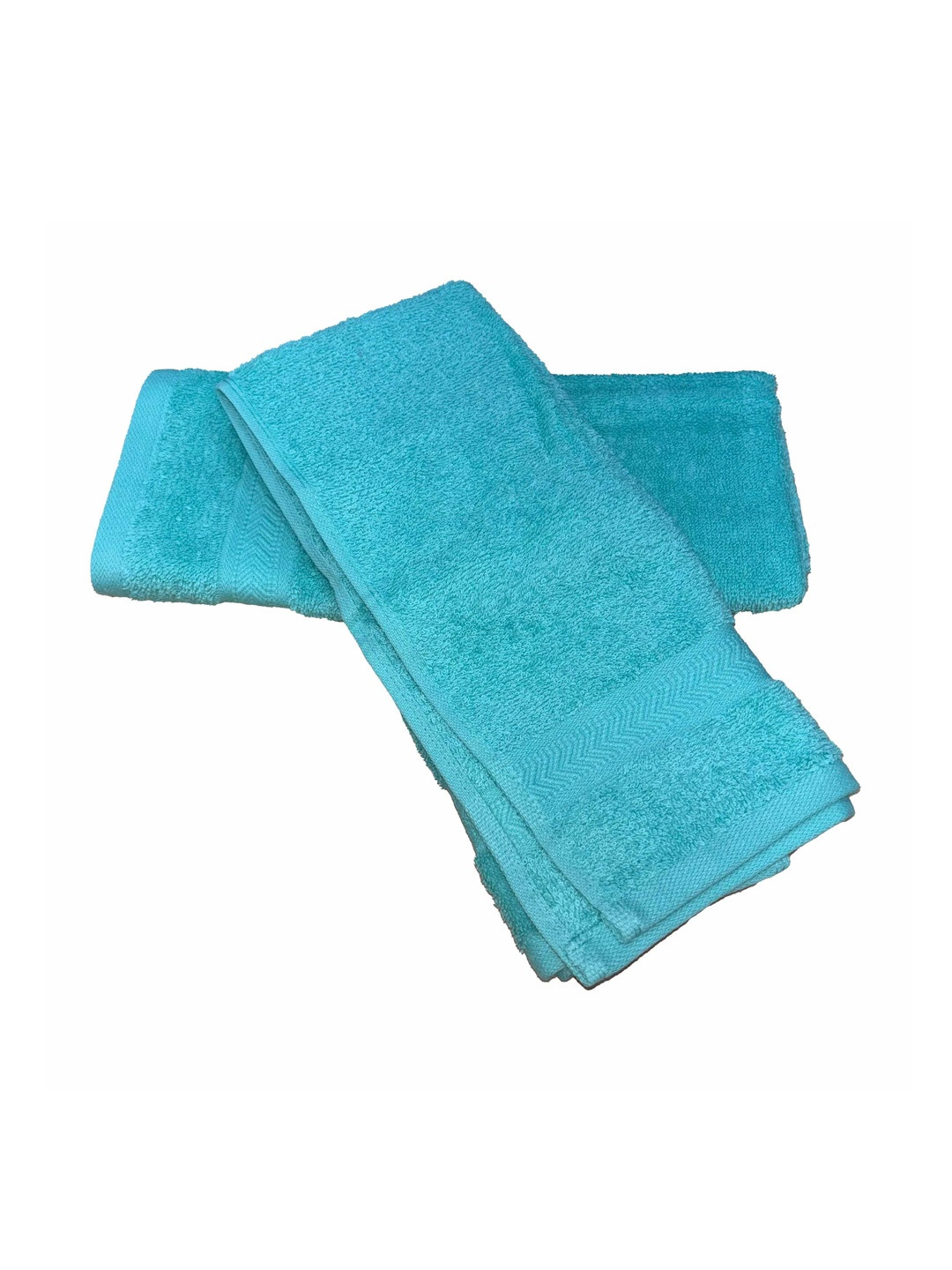 Ackross Breeze Collection Unisex Pack of 2 Blue Textured Cotton 450 GSM Hand Towels