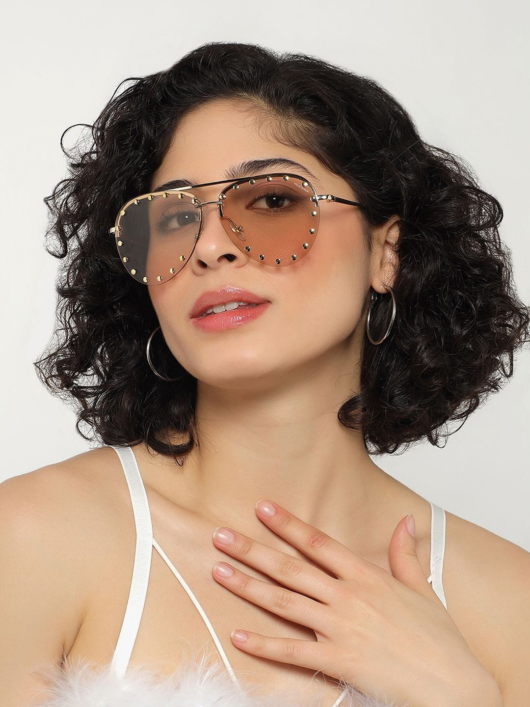 PELLE LUXUR Unisex Set of 2 UV Protected Lens Aviator Sunglasses PLSG8025 Buy 1 Get 1 Free