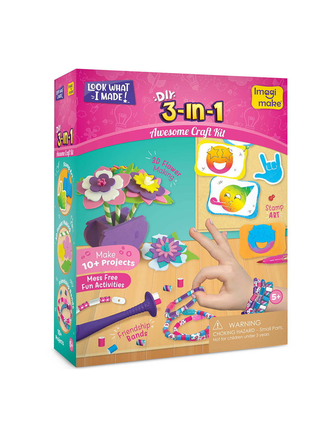 Imagimake Kids Multi-coloured 3 in 1 Do it Yourself Kit