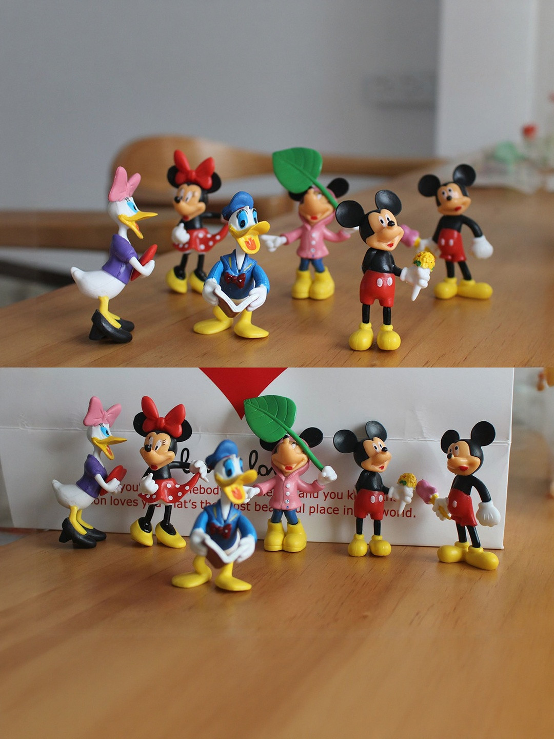 Flenzy Blue 6 Pieces Mickey Minnie Donald Duck Mini Figurine Miniature Showpieces