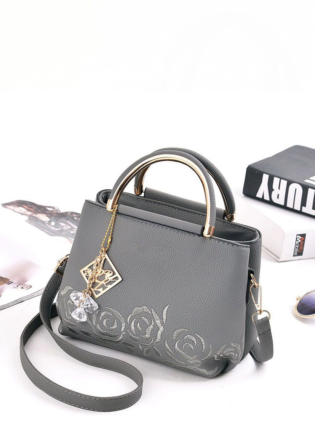 StyleCast Half Moon Detachable Sling Strap Handheld Bag