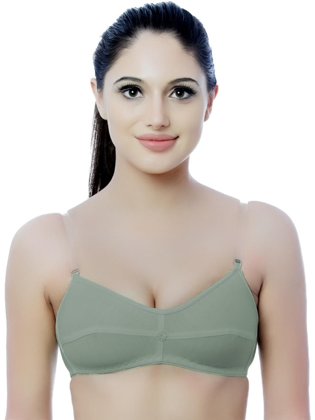 NUTEXSANGINI Women cotton Medium Coverage Everyday Bra With Transparent Straps