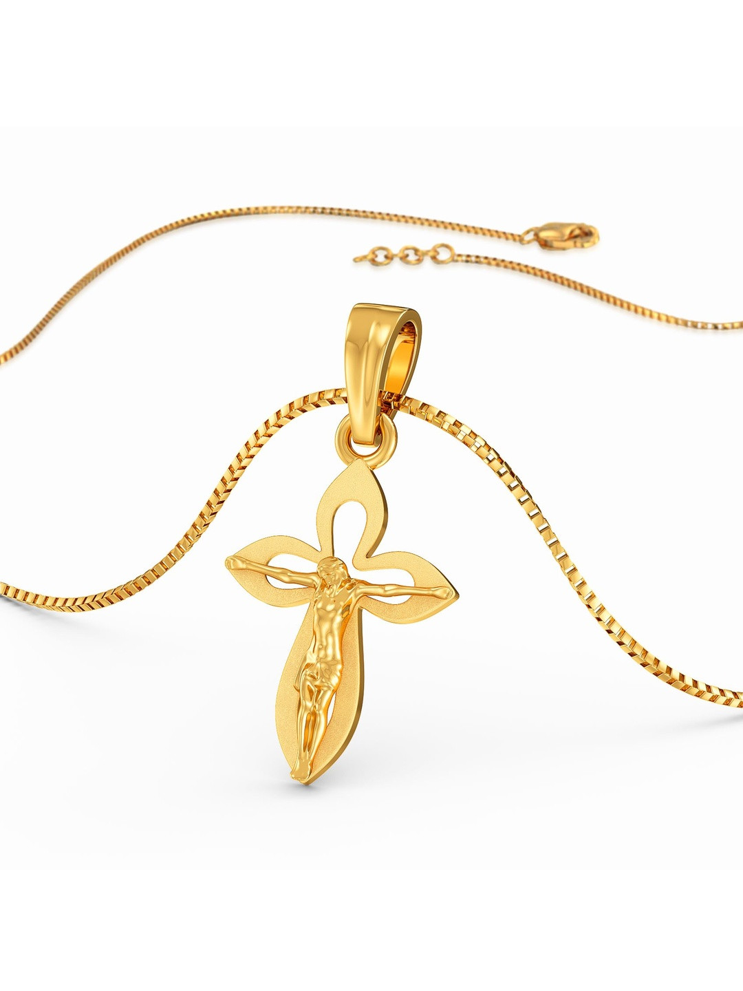 Joyalukkas Women 22Kt Gold Celestial Cross Pendant - 1.692 g