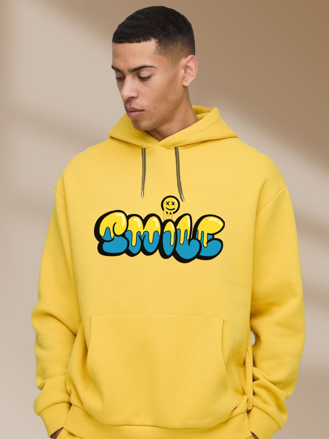 Cool Plus Men Graphic Printed Hooded Sweatshirt