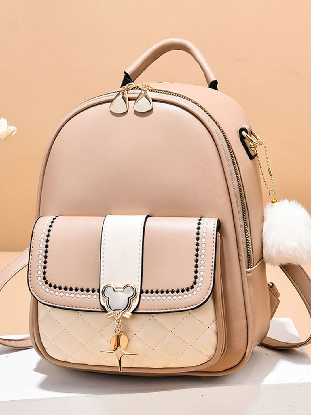 StyleCast Women Backpack with Keychains - 16 L