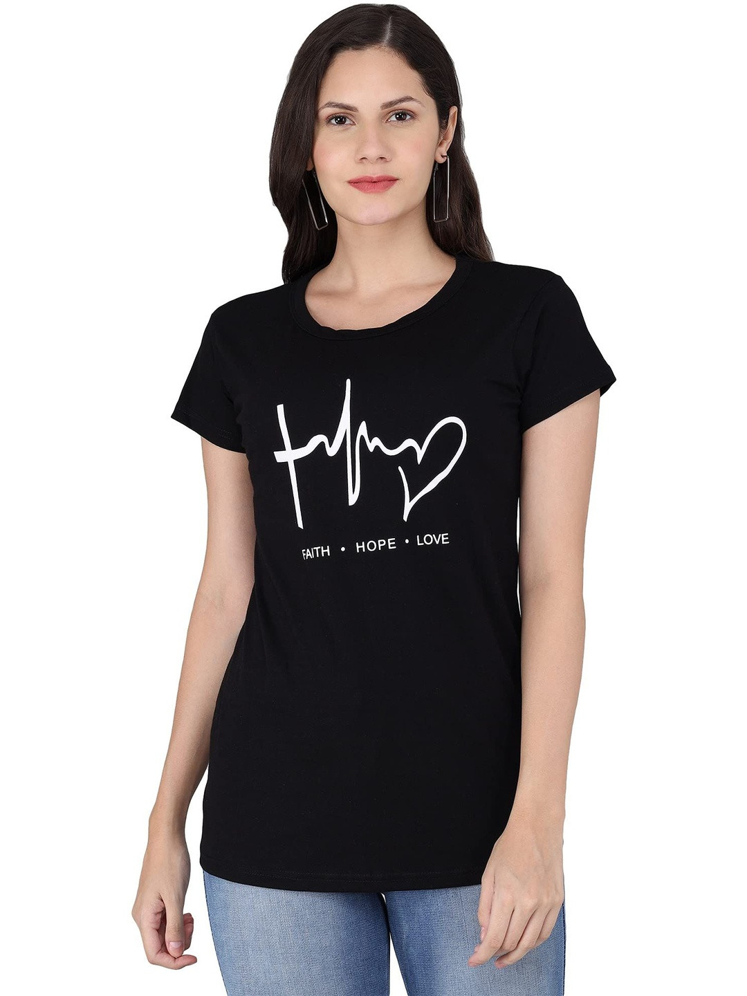 Funday Fashion Women Typography Printed Boat Neck T-shirt