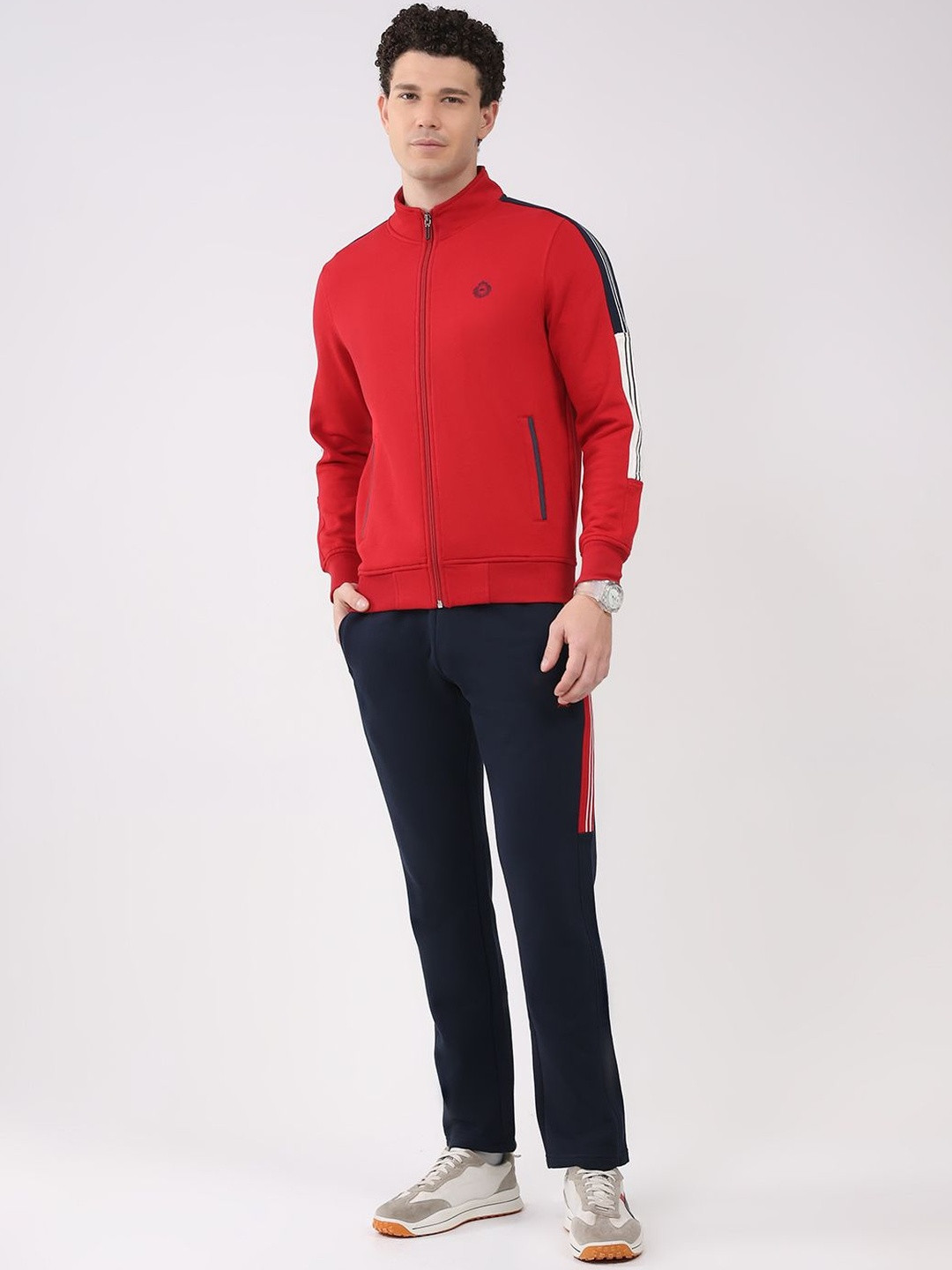 Monte Carlo Men Mock Collar Long Sleeve Mid-Rise Tracksuit