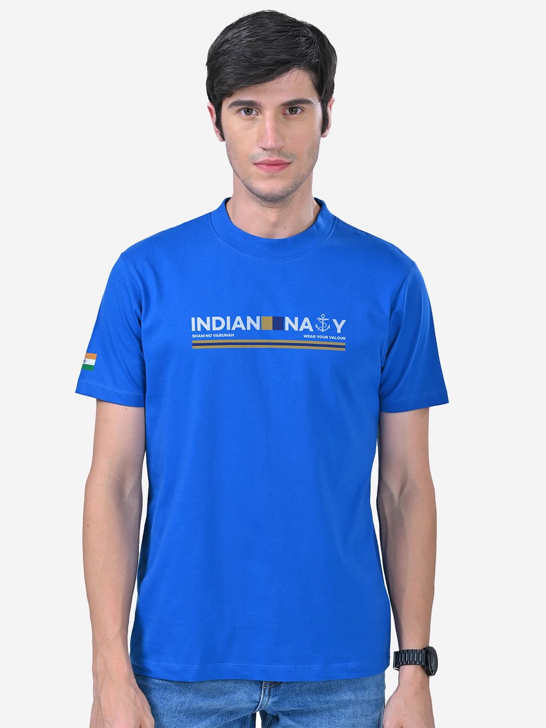 DEPLOYED Typography Printed Round Neck Cotton T-shirt