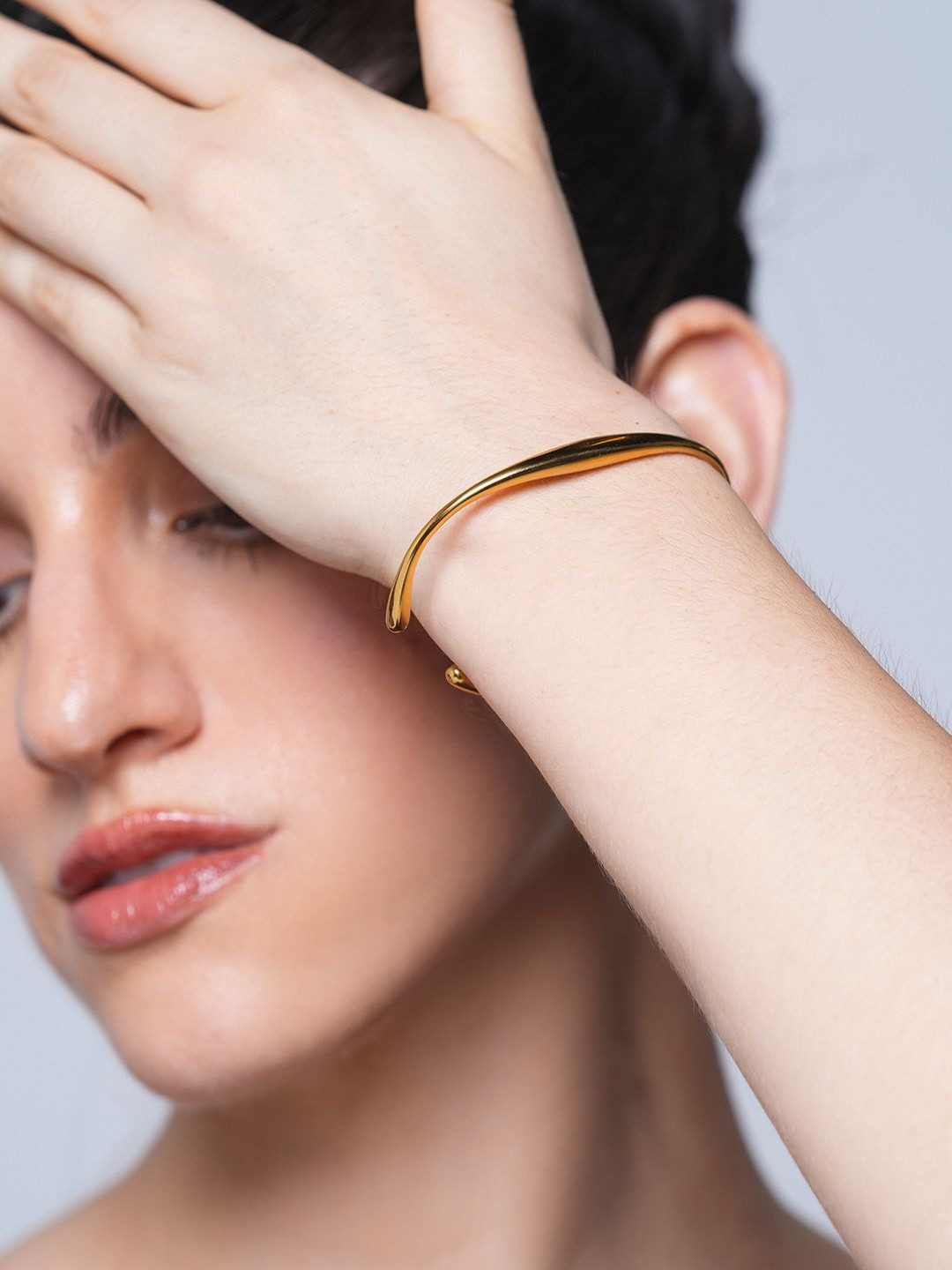 CAO Jewellery Stainless Steel Special Shaped Open Cuff Bracelet