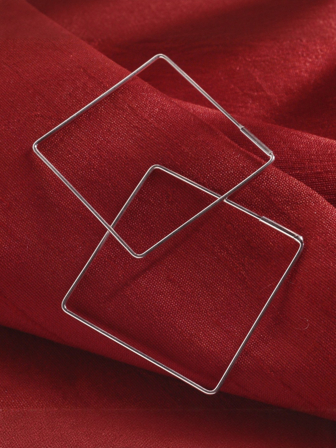 FUSIONARI Sterling Silver Square Hoop Earrings