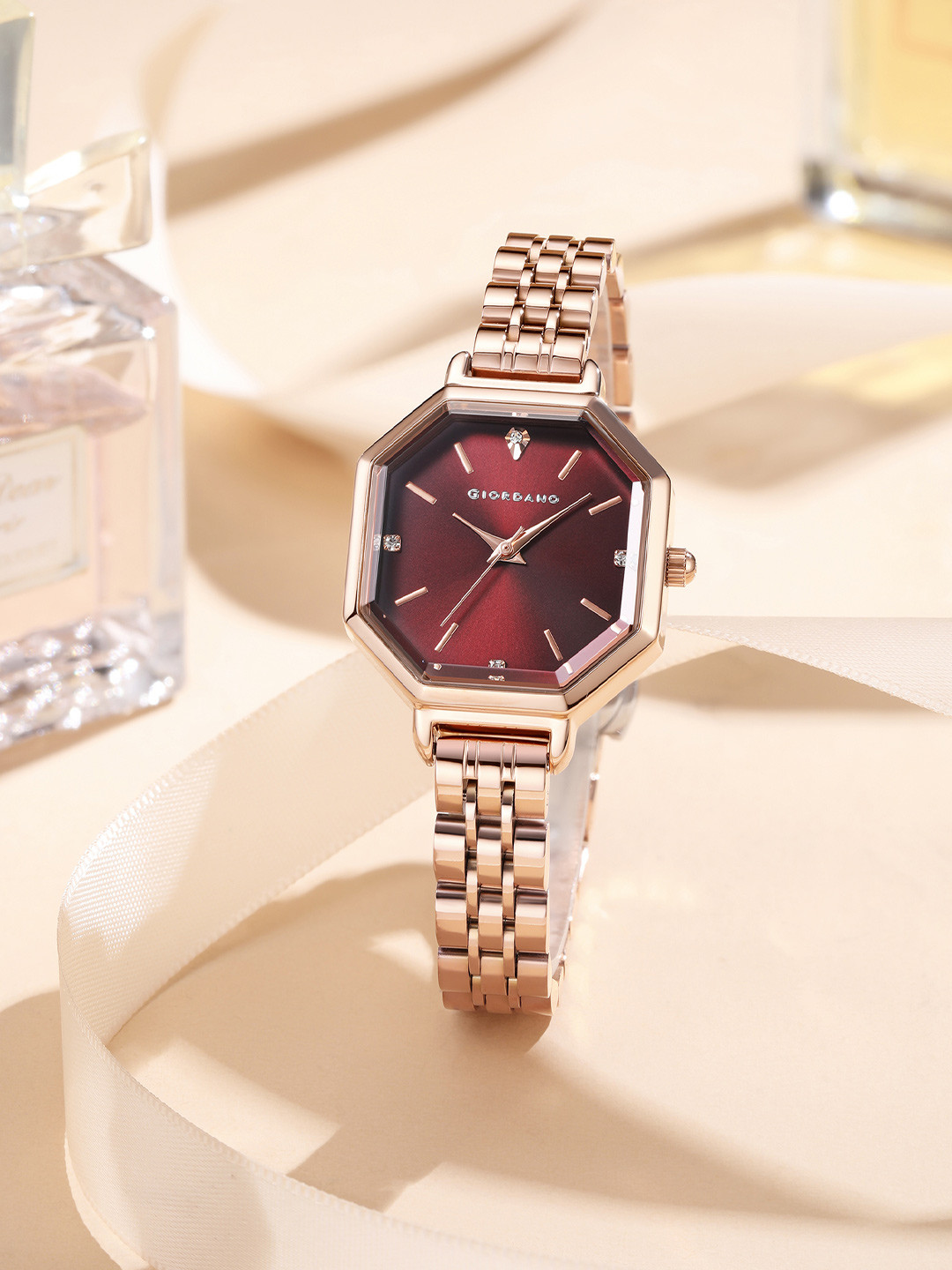 GIORDANO Women Dial & Stainless Steel Straps Watch GZ-60113-11