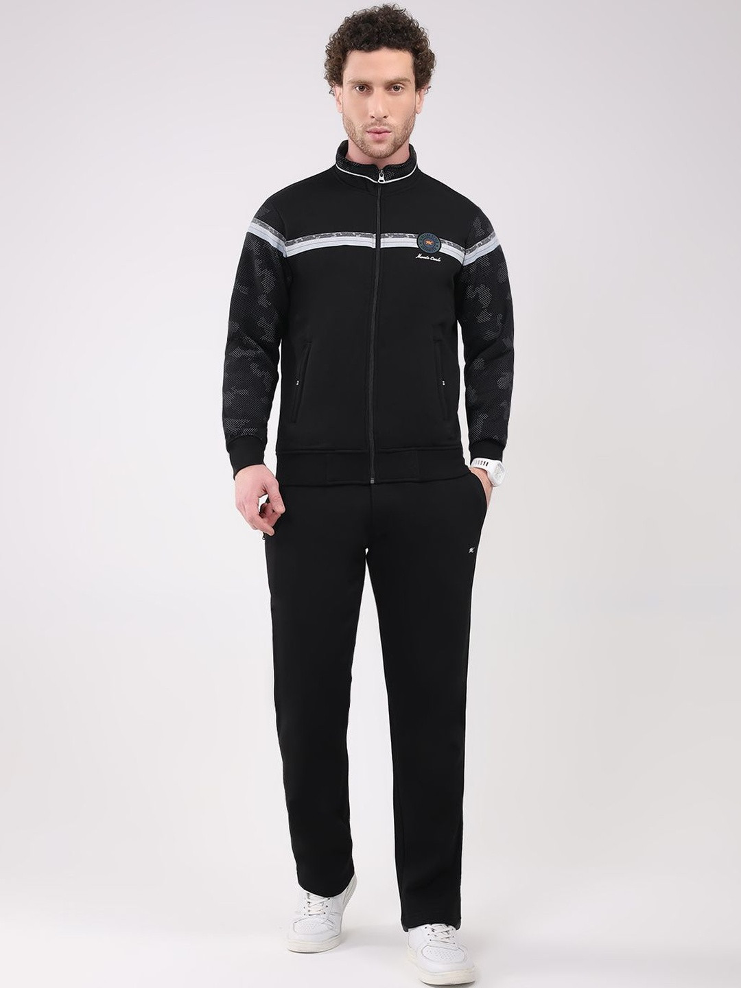 Monte Carlo Men Mock Collar Long Sleeve Tracksuit
