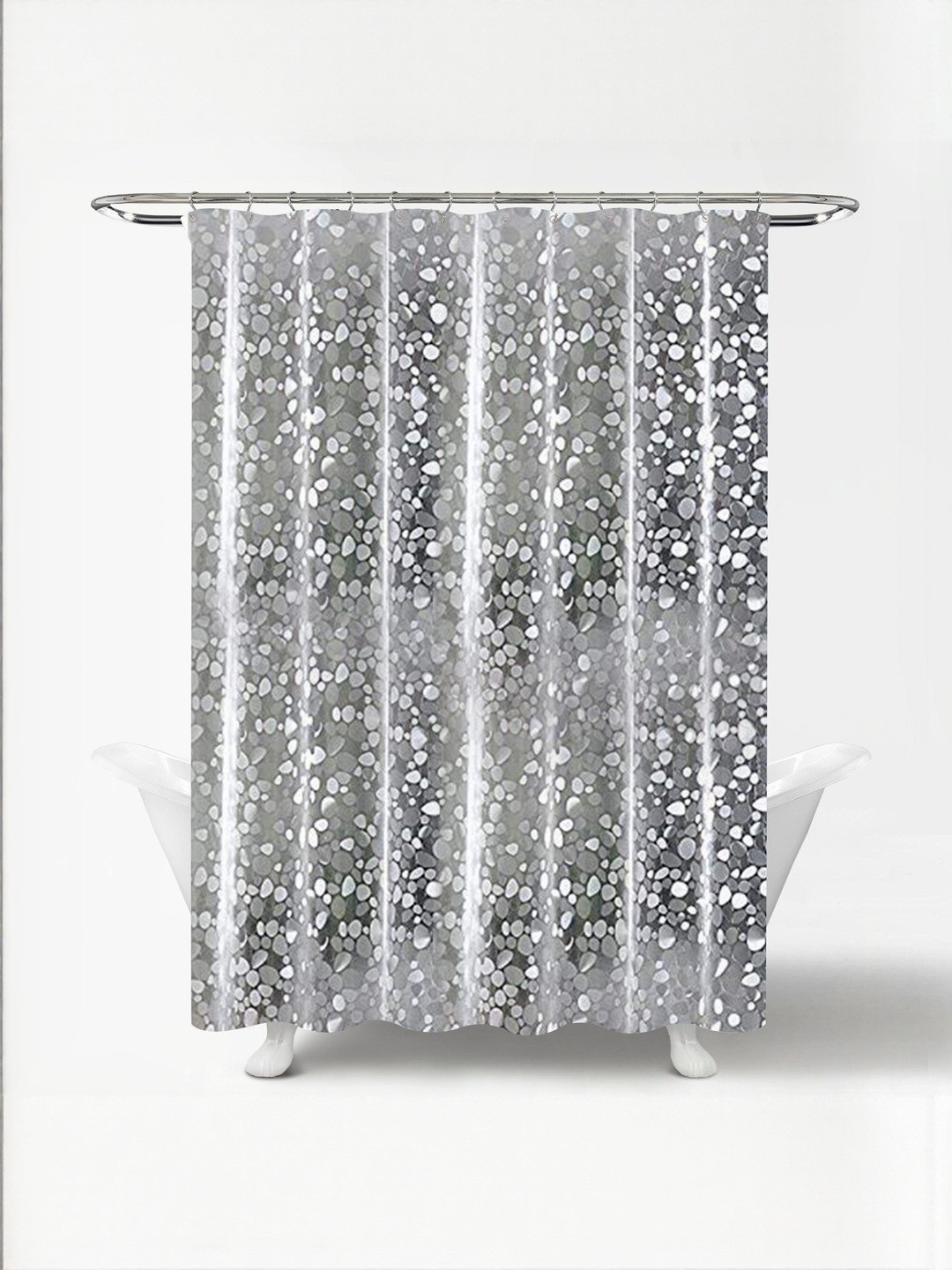 HOME ARK Unisex Abstract Printed Sheer Window 7ft-3d Curtain