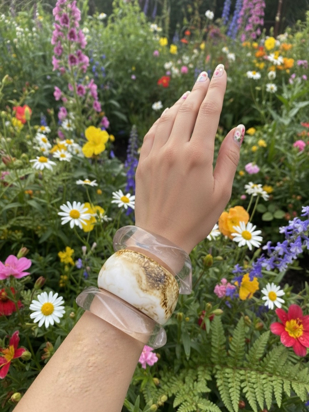 TAG 7 Off Set of 3 Textured Ethnic Bangles