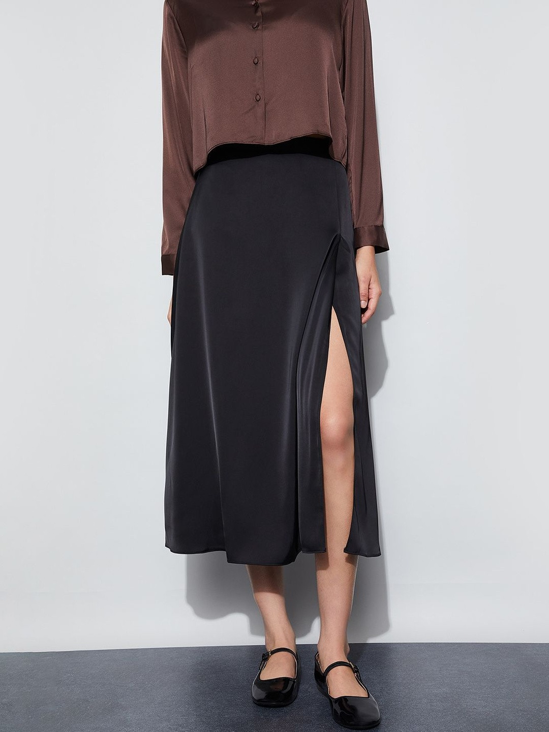 Ginger by Lifestyle Side Slit Maxi Wrap Skirts