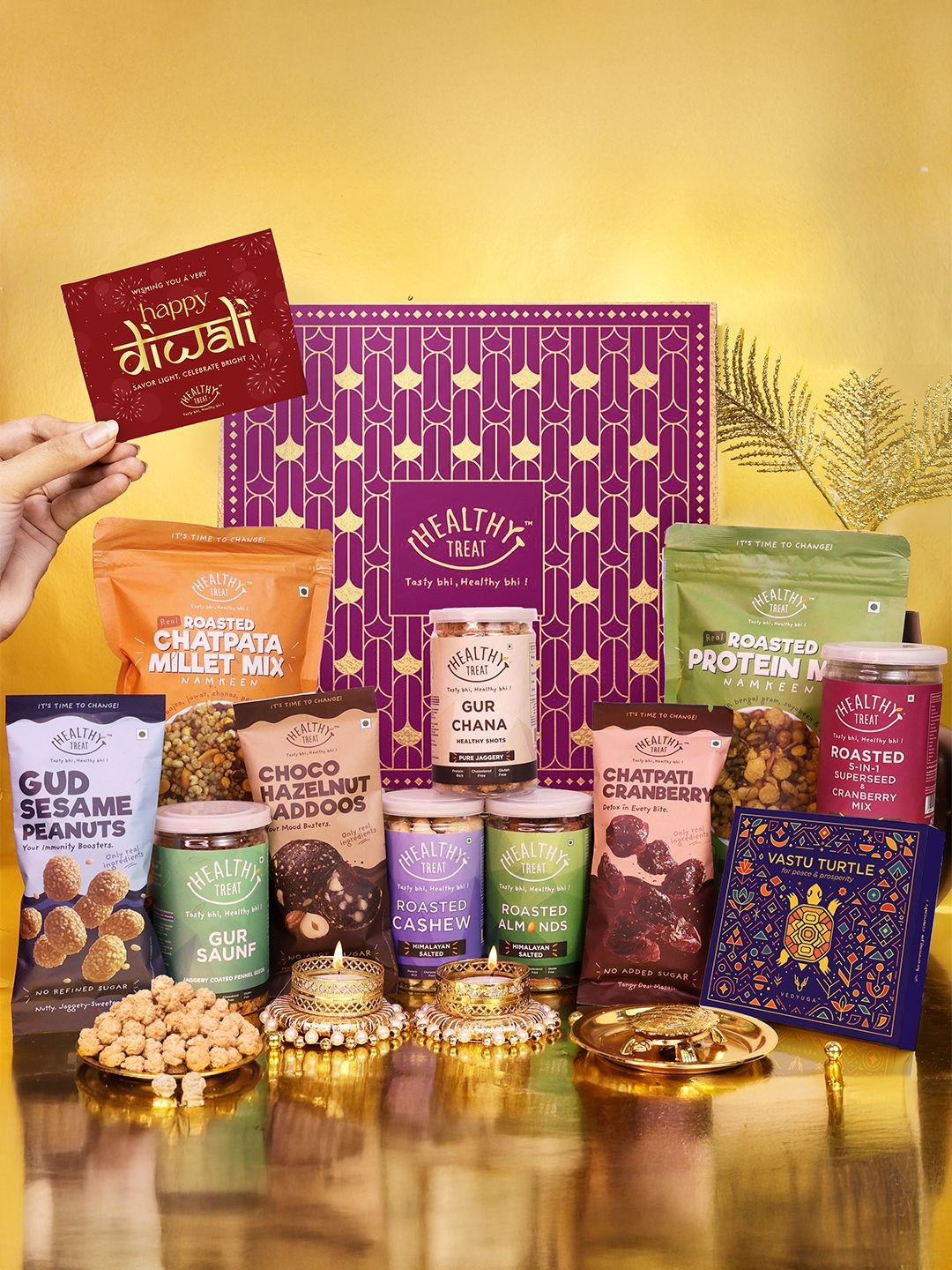 Healthy Treat Set Of 14 Magic Diwali Gift Hamper-1380g