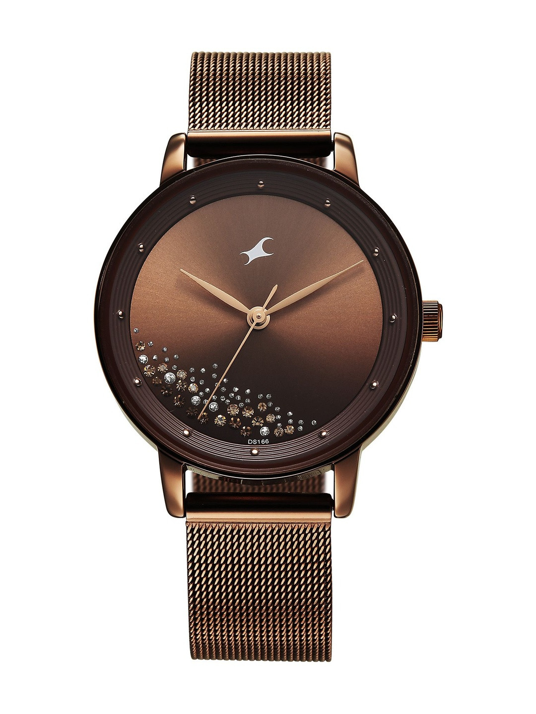 Fastrack Girl's Style Up 5 Quartz Brown Round Dial Watch - 6206QM01