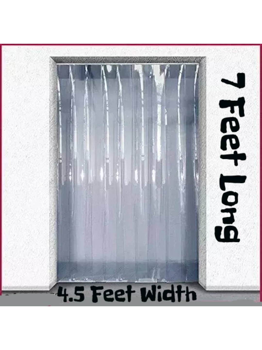 HOME ARK Unisex Transparent Sheer Door Curtain 7 Feet