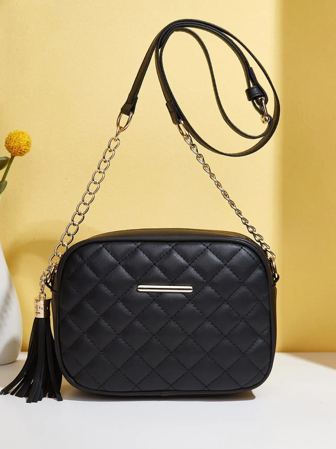 SKIMMER Women Textured Crossbody Quilted Leather Sling Bag