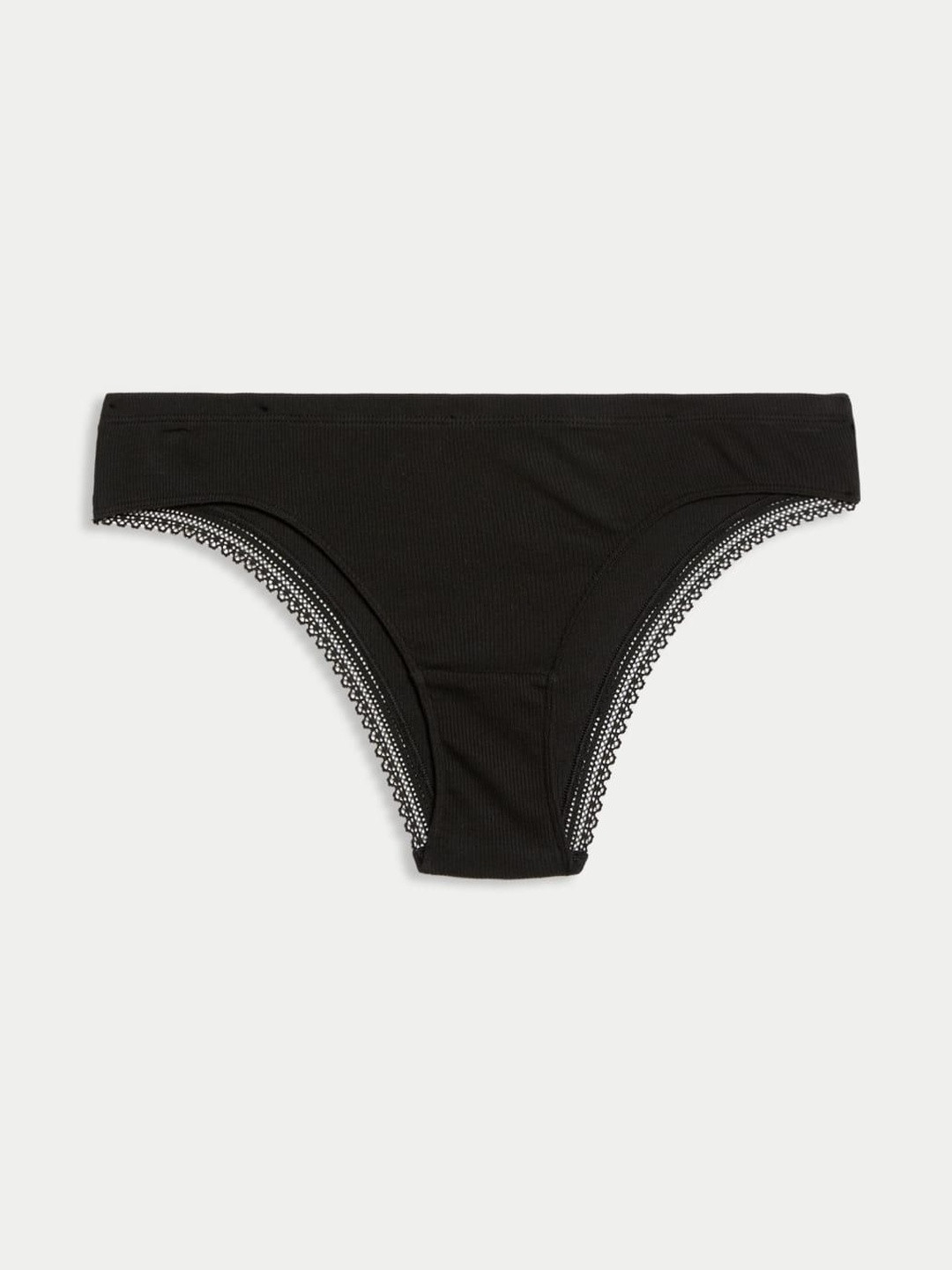Marks & Spencer Cotton Rich Rib Brazilian Knickers