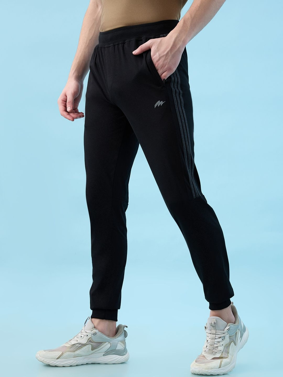 HINT Men Side Tapping Regular Fit Cotton Anti Odour Joggers