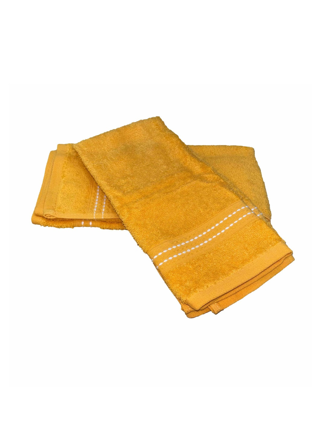 Ackross Voyager Yellow 2 Pieces Textured Cotton 350 GSM Hand Towels