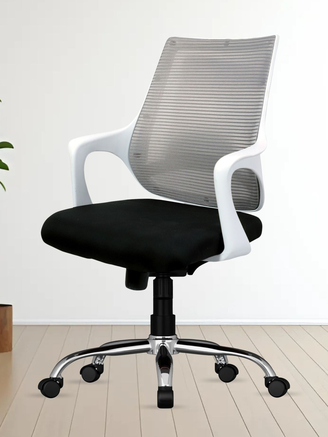 FUGO Black Adjustable Study Arm Chair