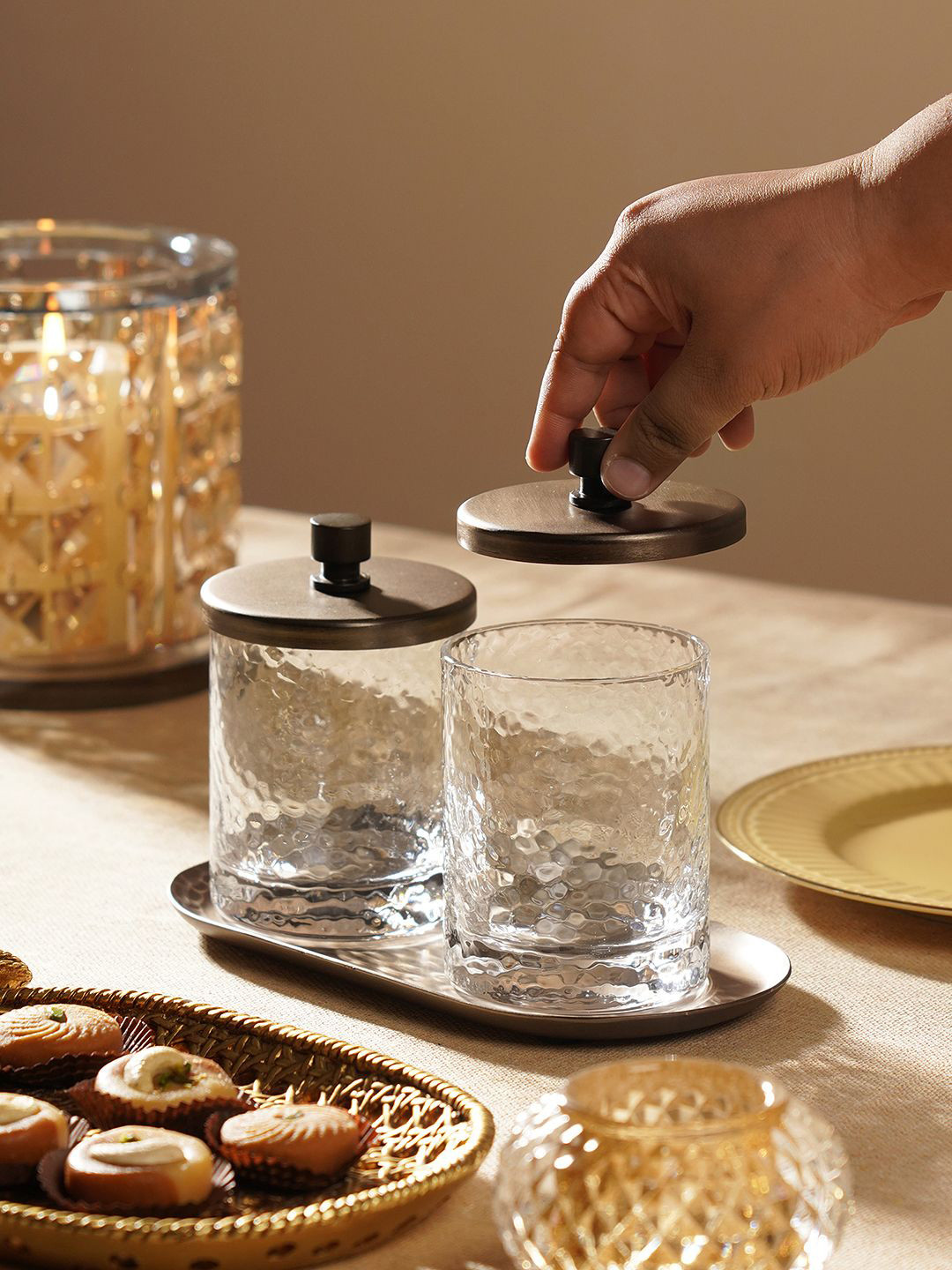 Pure Home and Living Unisex Transparent Glass Container