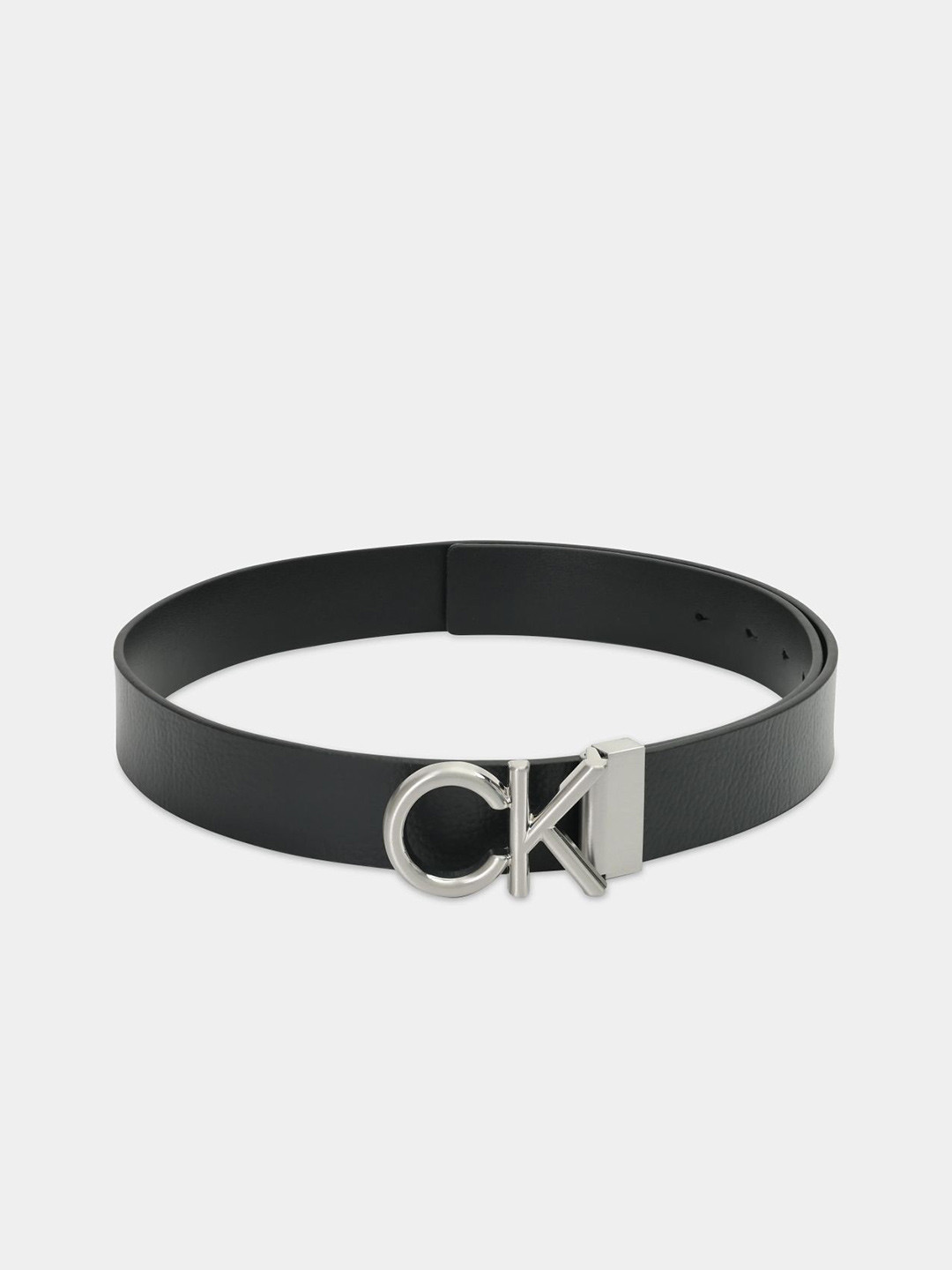 Calvin Klein Men Solid Push Pin Leather Belt